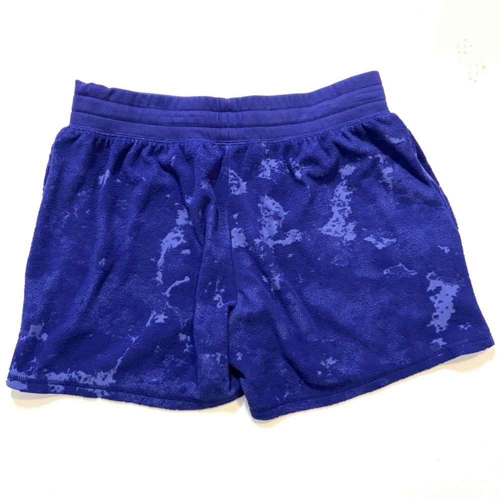 Under Armour Blue Journey Terry Cloth Textured Drawstring Shorts Women's Small - Picture 6 of 7